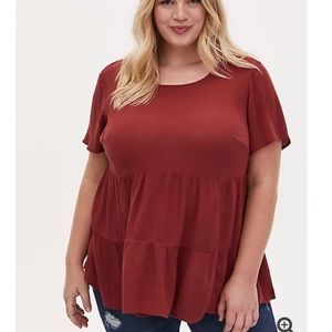 Torrid burnt red blouse